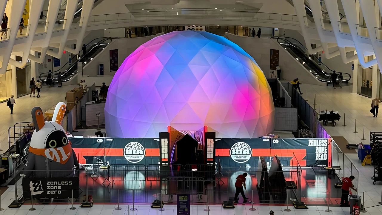 Indoor Vs Outdoor 360 Projection Domes: What Works Best For Your Event? Indoor And Outdoor 360 Projection Dome Setup